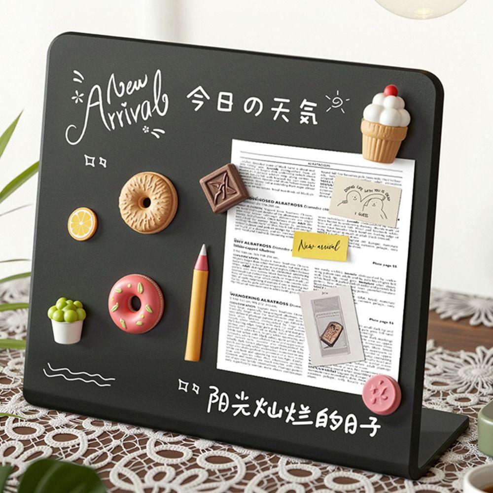 DIY Design Desktop Message Board Metal Storage Display Board Magnetic Blackboard Message Display