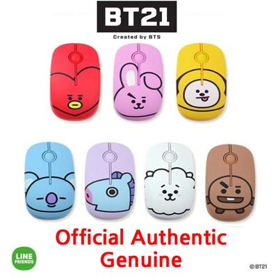 BTS BT21 Oficiálna bezdrôtová tichá MYŠ Typ tváre Postava Autentická