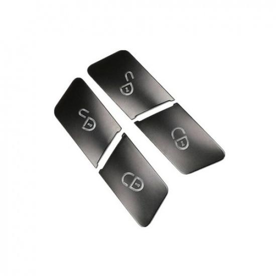 4x Black Car Side Door Lock Unlock Switch Button Sticker for Benz E Class W212