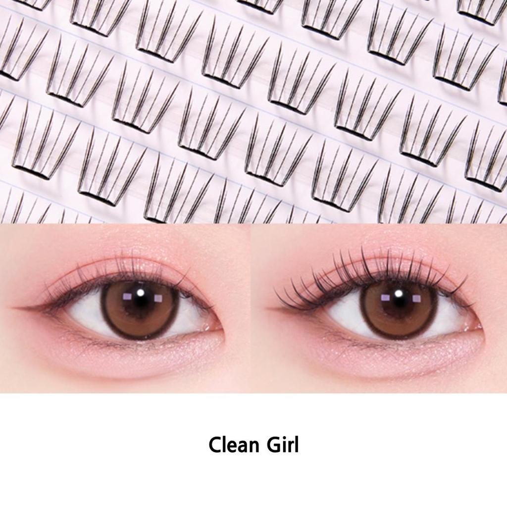 Kleberlose künstliche Wimpern Selbstklebende Wimpern 48 Stück