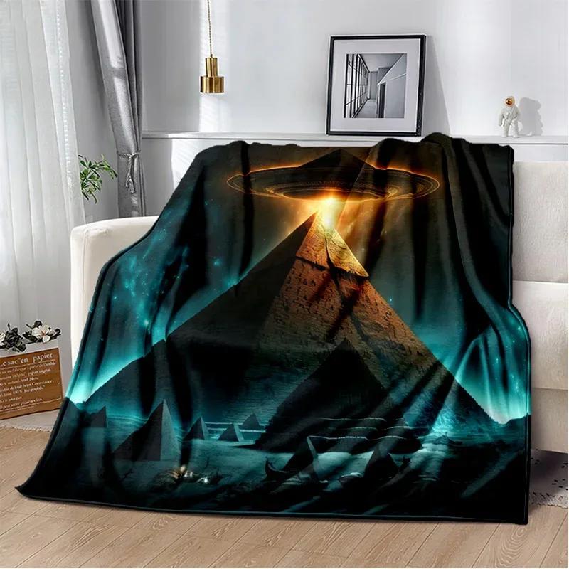 Egyptian Pyramid Famous Architecture Blanket,Soft Throw Blanket for Home Bedroom Bed Sofa Picnic Travel Rest Cover Blanket Kids