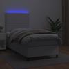 Maison Exclusive - Sommier à lattes de lit avec matelas et LED Blanc 100x200 cm