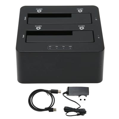 USB C 3.0 To SATA External Hard Drive Dock Support 16TB 5Gbps HDD SSD Cloner for Dual Bay 2.5 3.5