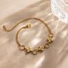 J&D Classic Leaf Rhinestone Chain Bracelet Stacking Wearing Fashion Bracelet