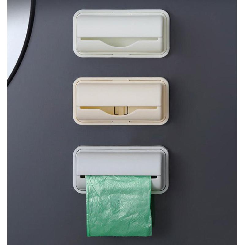 Søppelsekker Oppbevaringsboks Søppelposedispenser for kjøkken Bad Veggmontert Dagligvareposeholder Kjøkken Plastposer Container