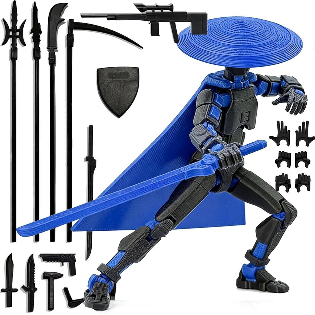 Multi-Joint Articulated Action Figure Collectible Model Arts Poseable Decorative Statue for Display