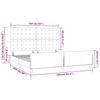 Bed Frame without Mattress Black 160 x 200 cm Fabric