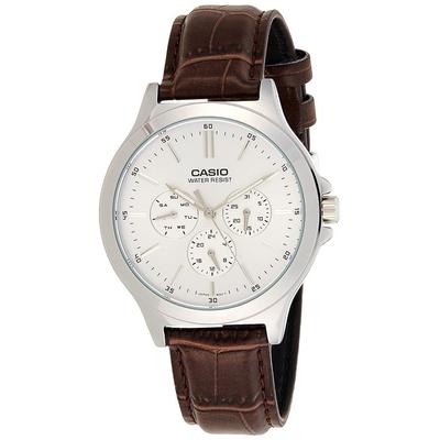 Men's Watch - MTP-V300L-7AUDF (White Dial, Brown Band)