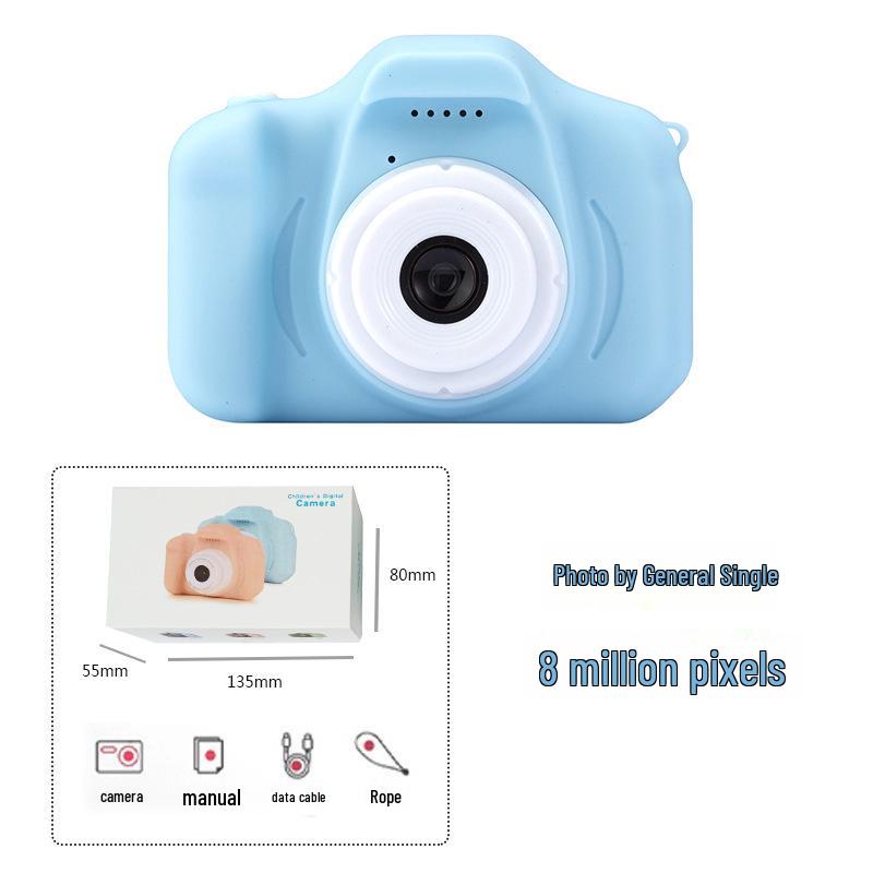 Çocuk HD Dijital Çizgi Film Kamera - Çocuklar İçin Mini Oyuncak Doğum Günü Hediyesi