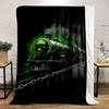Ghostly Green Skull Train Print Blanket Soft and Cozy Perfect for the Living Room Bed Sofa or a Nap,gift