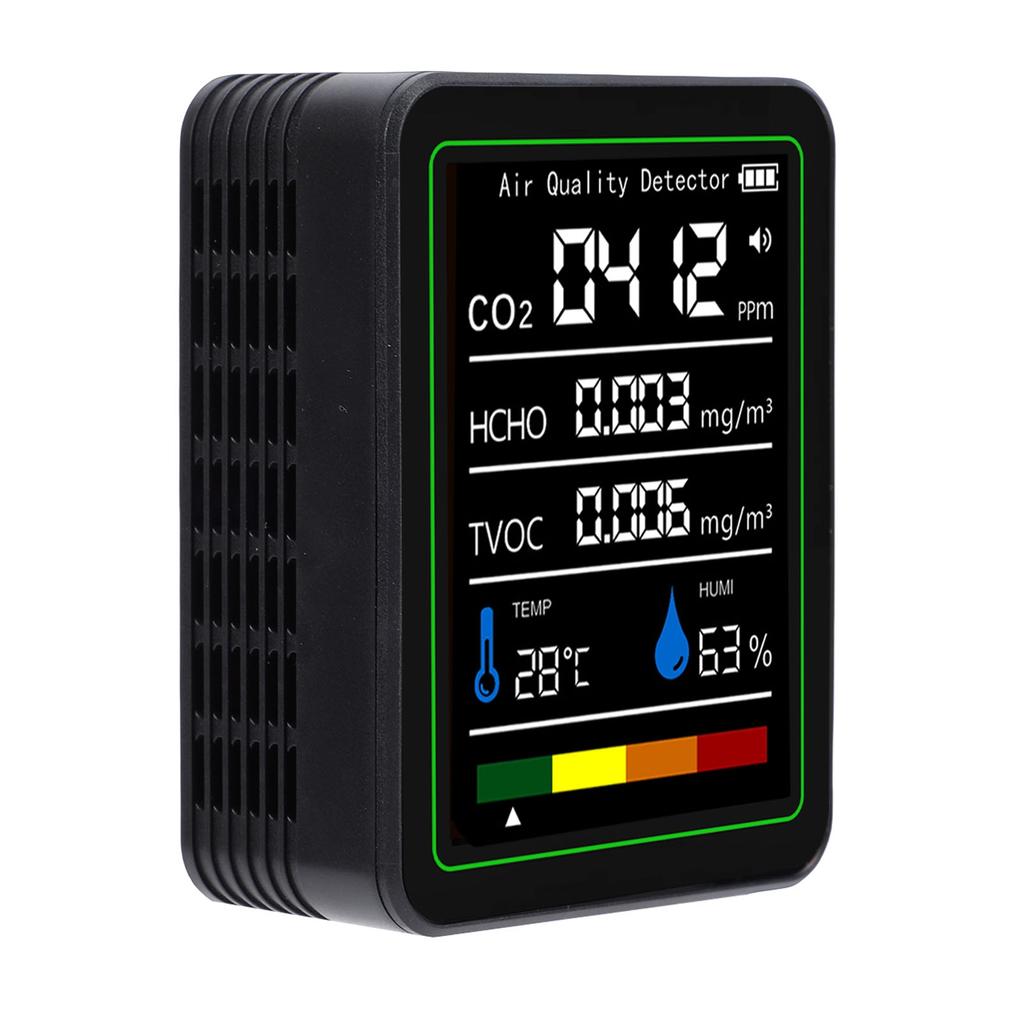 5 in 1 Air Quality Detector CO2 TVOC HCHO Temperature Humidity Tester Real Time Accurate Detection Air Quality Meter