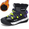 Verdickte Kinderstiefel Rutschfest Warm Mittelhohe Schneestiefel Winter Baumwollschuhe für Jungen und Mädchen