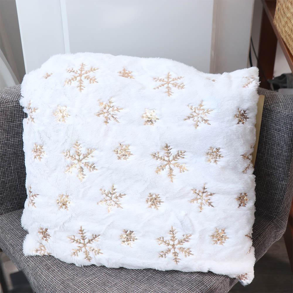 INS Style Christmas Plush Pillowcase Square Cushion Cover Removable Throw Pillowcover Sofa/Bed