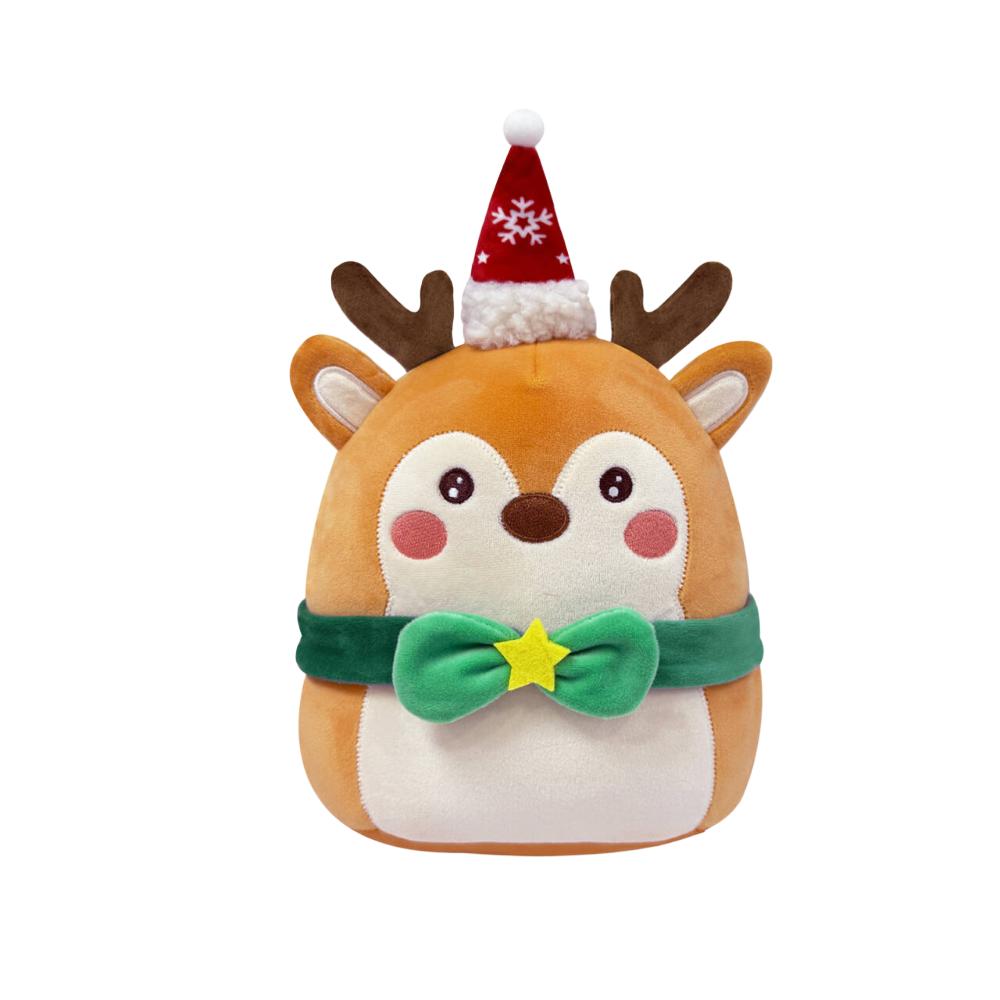 1/3/6PCS Santa Snowman Reindeer Plush Pillow Toys Capybara Stuffed Animal Christmas Home Decor Gifts