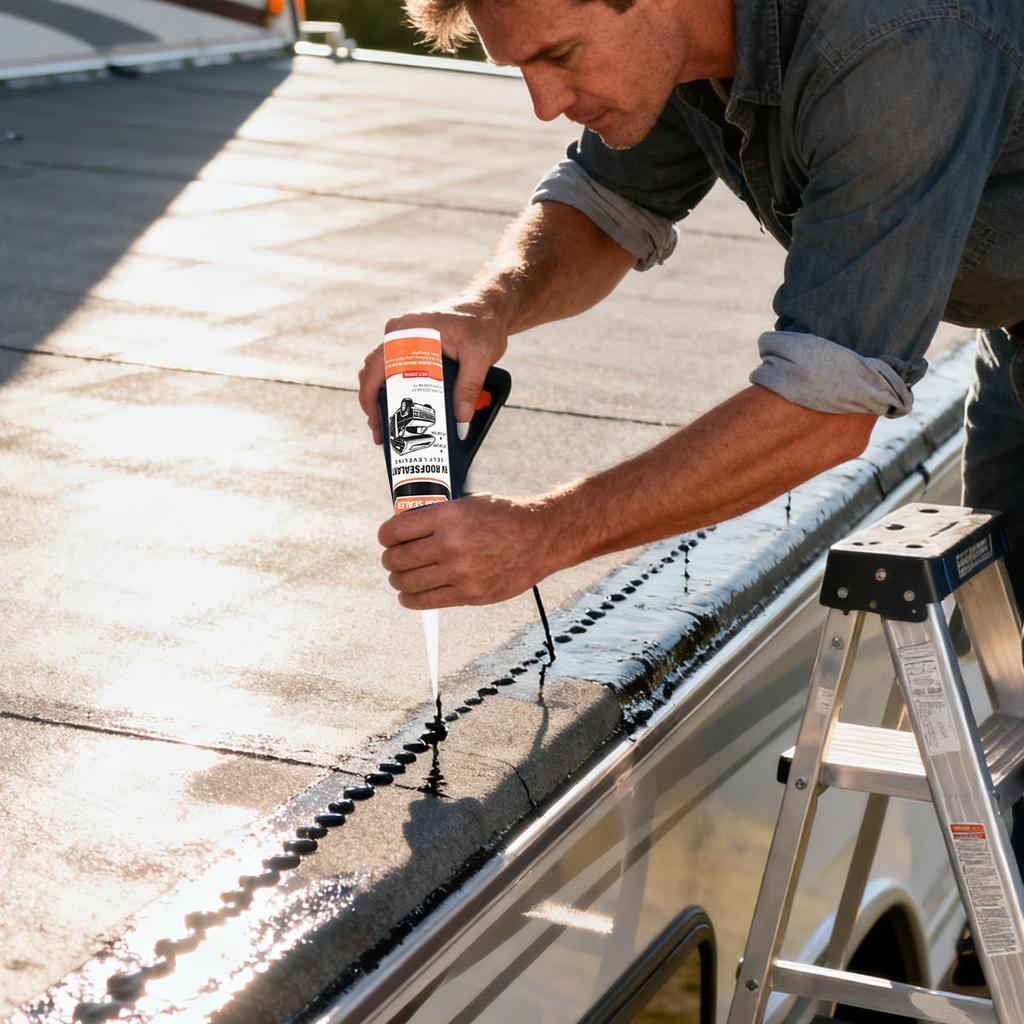 Lap Sealant For Rv Roofs High-Adhesive Long-Lasting 300ml Trailer Roof Coating Repair Adhesive For Motorhome Trailer Exterior
