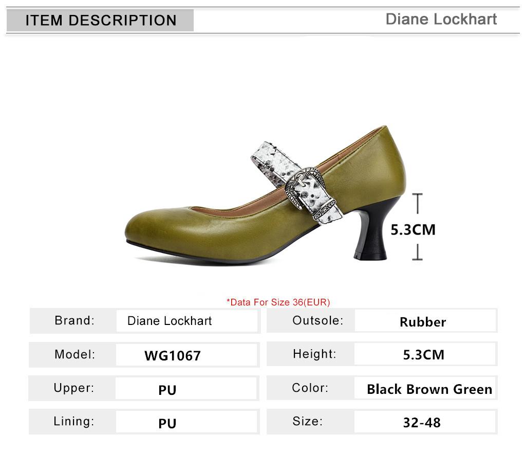 Mode Braune Damen Mary Jane Schuhe Mode Spitzschuh Gürtelschnalle Pumps 2025 Frühling Herbst Elegant Höhe Absätze Damenschuhe Größe 32-48