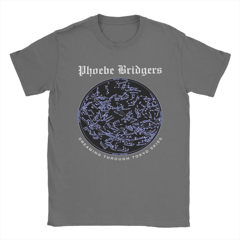 Men Phoebe Bridgers Dreaming Through Tokyo Skies T Shirt Pure Cotton Tops Funny Short Sleeve Round Neck Tees Big Size T-Shirt