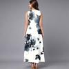 Women Plus Size Sleeveless Round Neck Dress Bright Tropical Flamingo Printed Loose Maxi Gown