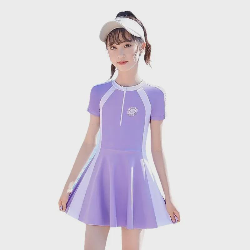 2024 Girls' One-Piece Skirt Swimsuit for Training - Available In Small, Medium, and Large