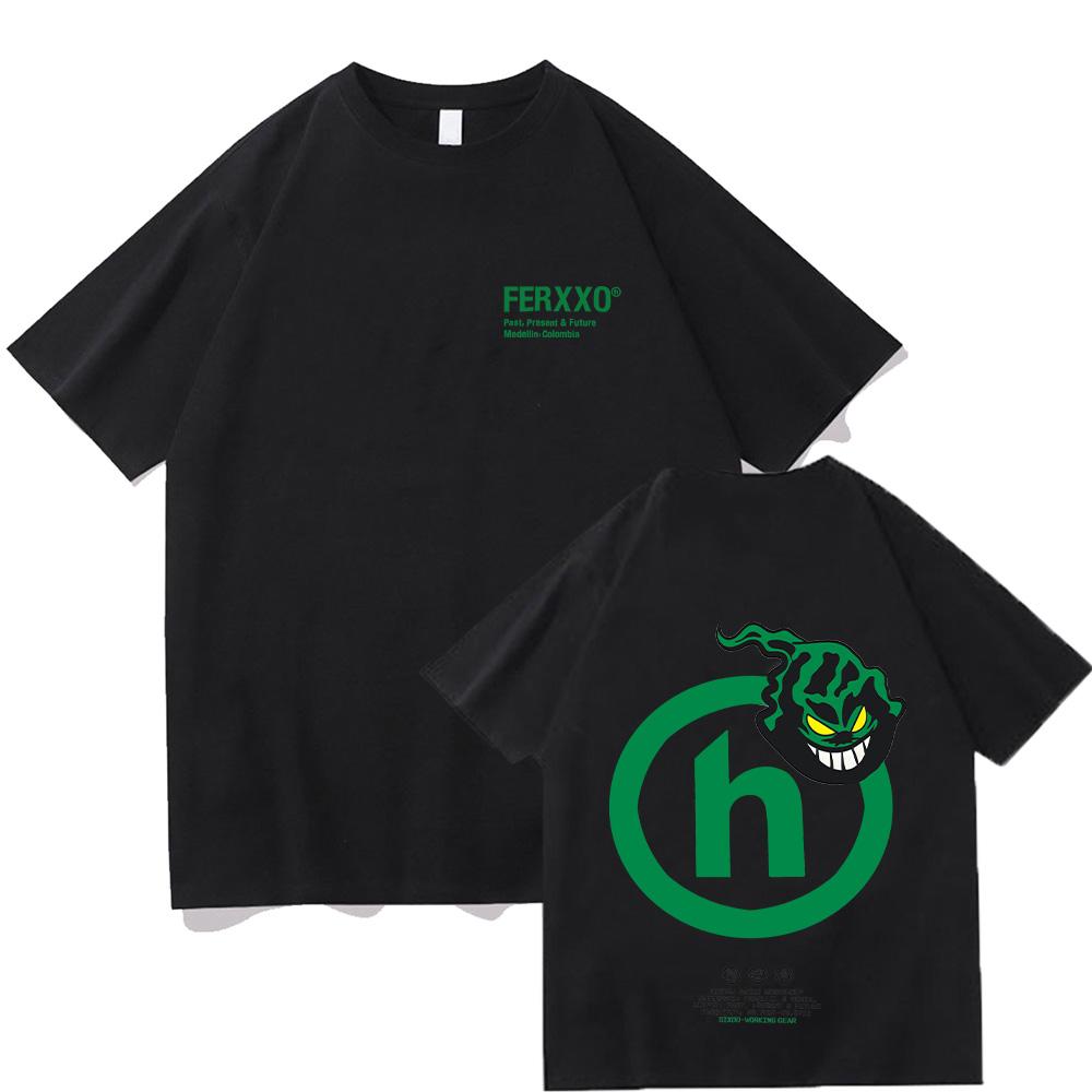 Feid FERXXO Logo T-Shirt T Shirts Men's Women Casual Tees Clothes T-shirt Y2K Short Sleeve Unisex Cotton Tops