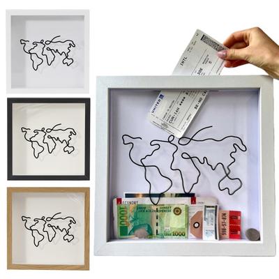 Abenteuerreise Shadow Box 8"/12" Souvenir Erinnerungsbox mit Schlitz Top-Loading Shadow Andenkenbox für Konzert Musik Theater Fotografie Ticket