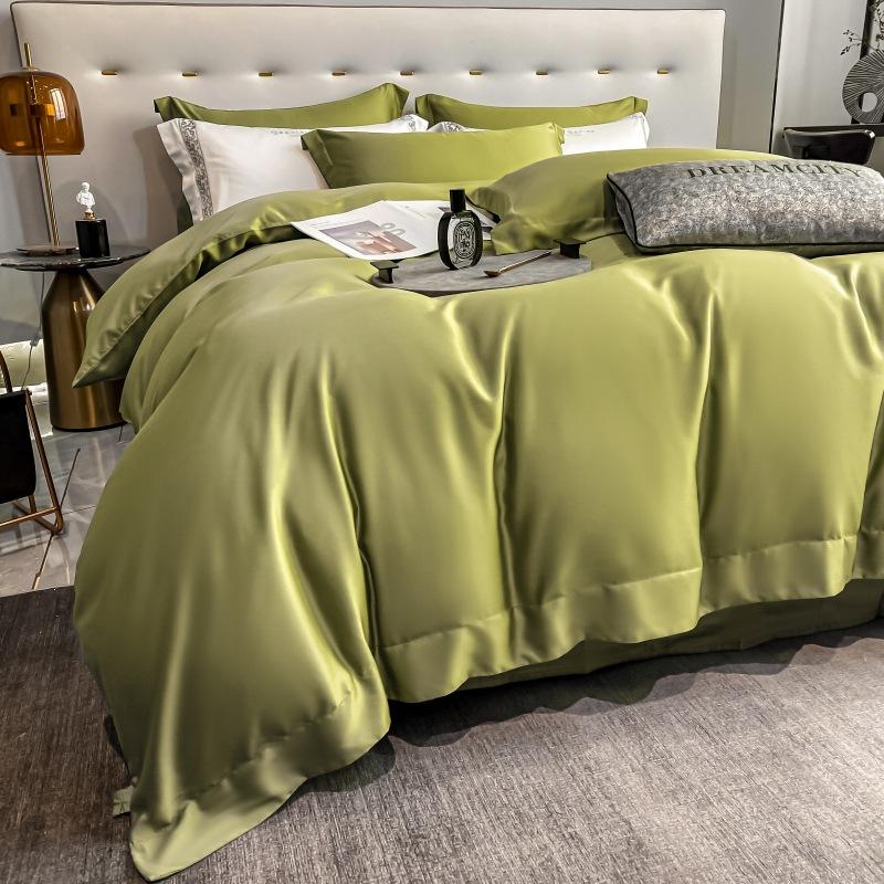 Set de patru piese din bumbac cu capse lungi, 100 de conturi