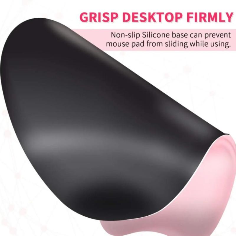 Non-Slip Silicone Mousepad with Wrist Support High-Performance PU Surface Waterproof Horizontal  Comfortable Gaming Office Use