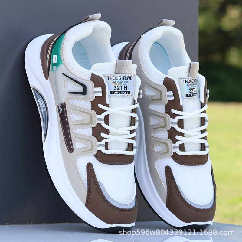 

Модный бренд лето 2024 новые сетчатые дышащие кроссовки на толстой подошве для пап, мужские трендовые нескользящие кроссовки для бега 39