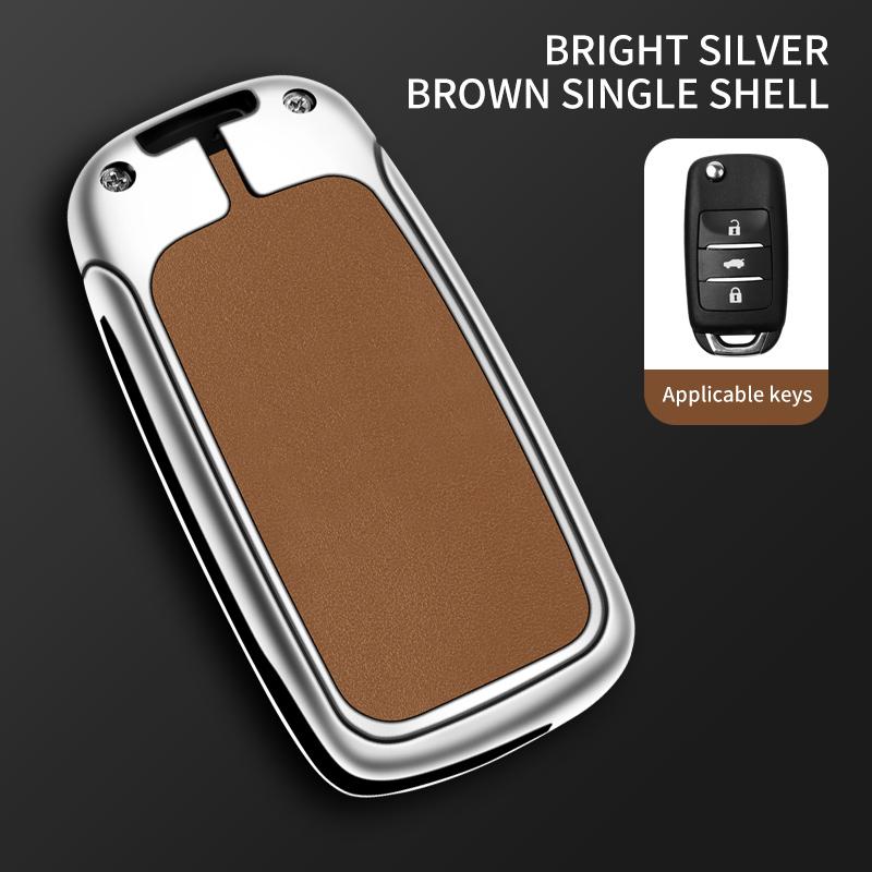 

Zinc Alloy Car Flip Key Case Cover Shell Fob For Changan Cs75 Cs15 Benni Ev E-Star Cs35 Raeton Protector Holder Bag Accessories