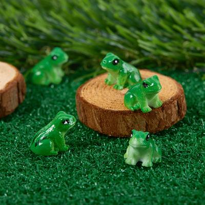 5/10 Pz Mini Statuetta Rana, Modello Animale, Micro Paesaggio Giardino delle Fate, Artigianato in Resina, Accessori Decorativi per la Casa, Decorazione per Feste
