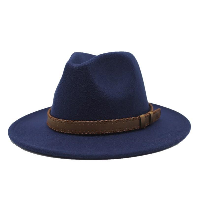 61Cm Large Size Woolen Jazz Hat Top Hat Retro Flat-Brimmed Big Eaves Hat