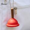 Mini Plunger Clicker Toilet Keychain, 3D Printed Finger Fidget Keychain Toy, Backpacks Handbag Purse Charm, Gag Gift