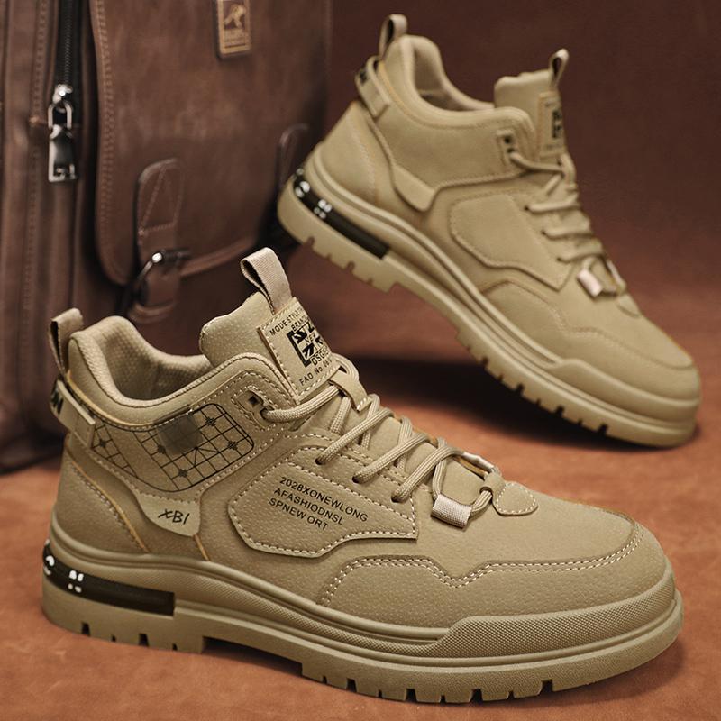 Herbst 22 Neue Outdoor-Schuhe Hohe Martin-Stiefel Lässiger Trend Jugend Lokomotive Lederschuhe