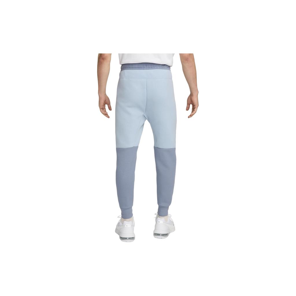 Nike Sportsklær Tech Fleece Logotrykk Komfortabel Fleece Fargeblokk Joggebukser Herre underdeler Lys-Armory-Blå FB8003-440