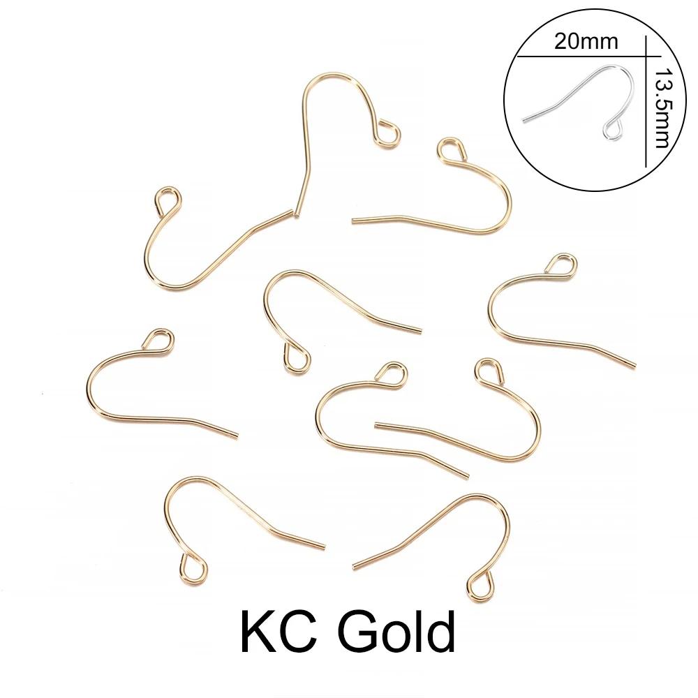 100pcs/lot 20*17mm 10 Color Iron Bead Charms Earring Wires With Ear Hook Earrings Clasp Findings Supplies For Jewelry Making DIY