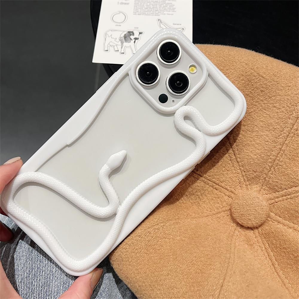 Cool 3D Snake Hollow Dissipate Heat Phone Case For Samsung Galaxy A16 A15 A14 A26 A36 A56 A54 A55 A06 Electroplated Soft Cover