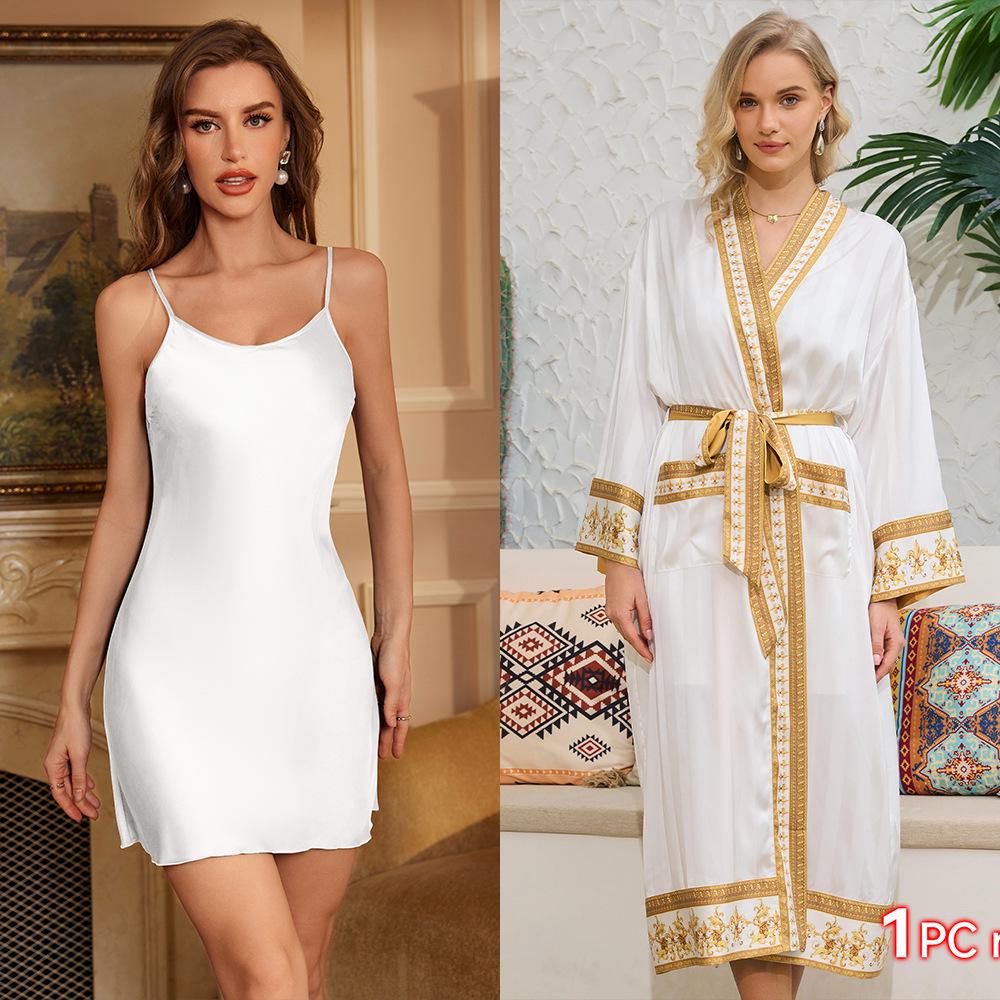 Albornoz de Lujo de Manga Larga para Mujer - Yukata de Primavera Otoño WP3373