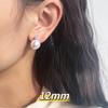 Classic Retro Elegant Pearl Zircon Stud Earrings 925 Silver For Women Jewelry