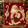 Sparkling Framed Pearl Painting Kit DIY with Santa Claus and Gifts 3D Bead Art Canvas Ready to Display Home Wall Decor Gift for Holiday