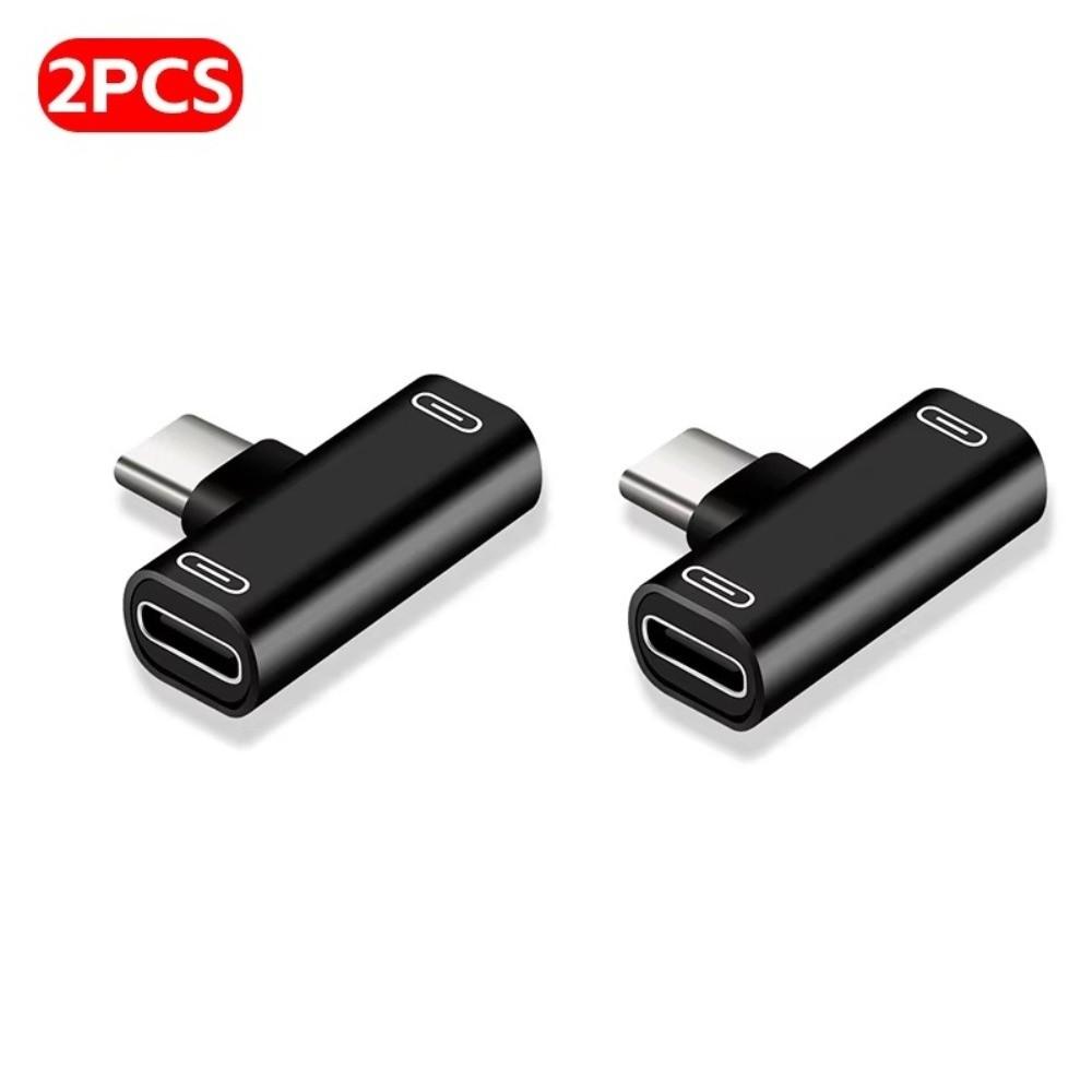 2Pcs Type C Male To Dual Type C Female Splitter Converter Data Transfer Adapter Phone Accessories