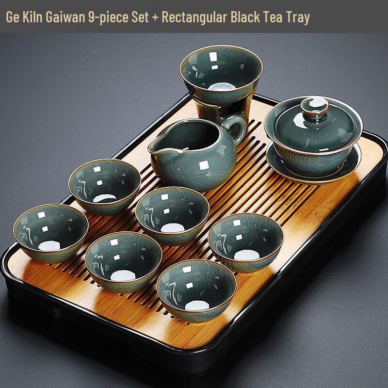 Qianyu Chinese Ge Kiln Ceramic Kung Fu Tea Set