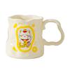 Cartoon Lucky Cat Ceramic Mug High Looking Irregular Cup Creative Milk Breakfast Cup Opening Souvenir