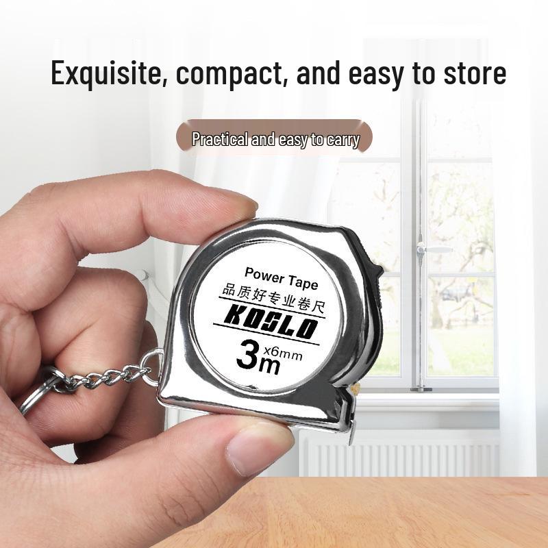 

Cartoon 3m Tape Measure with Imperial & Metric Scales - Mini Steel Keychain Gift золотой