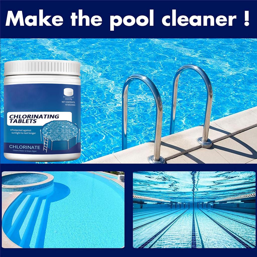 Clarifying And Decontamination Of Swimming Pool Water Quality, Removing Odor, Multi Purpose Cleaning Effervescent  Tablets