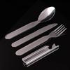 Portable Stainless Steel Dinnerware Set: 4pcs/set Fold Knife, Spoon, Fork for Camping and Cooking