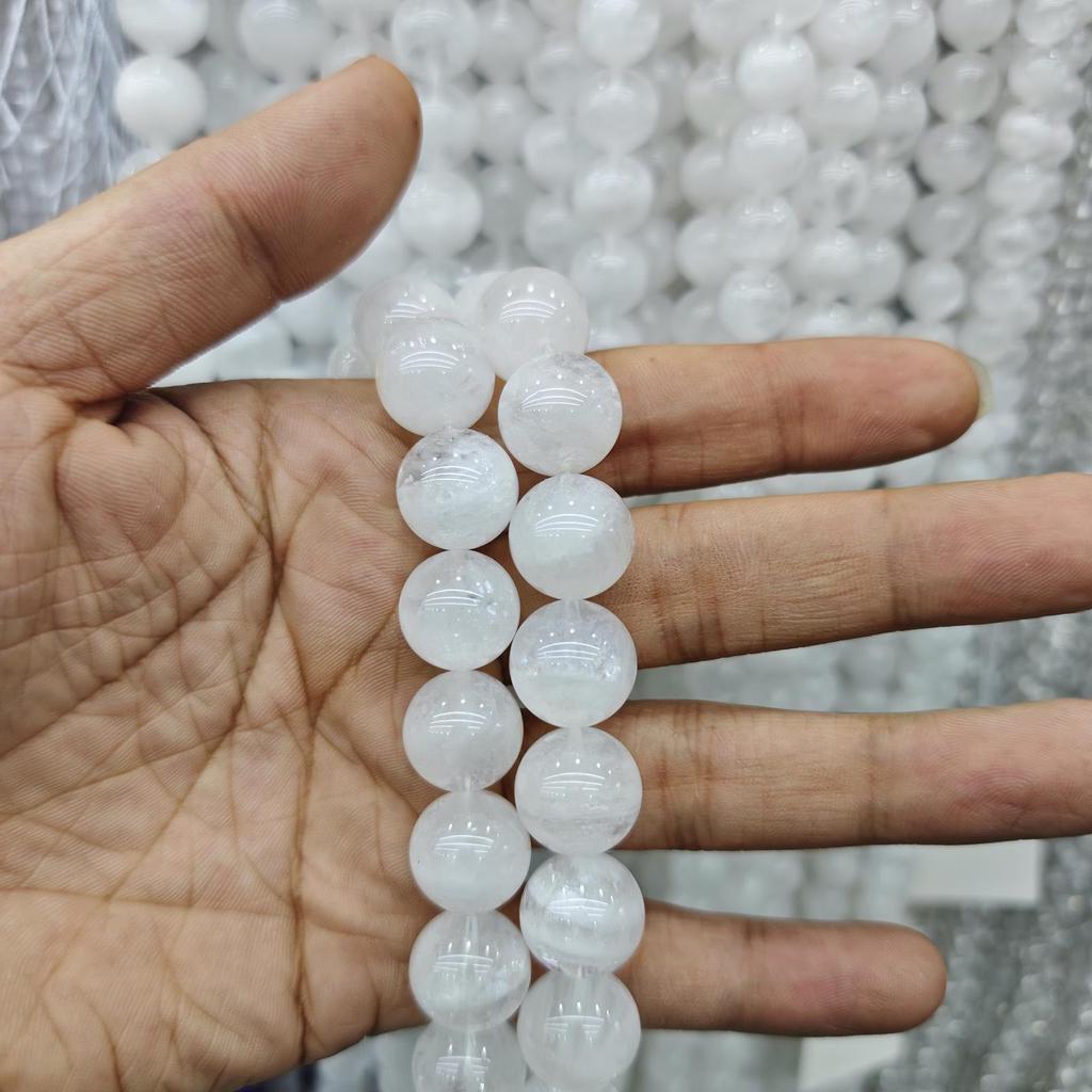 7A Sri Lanka Weißer Phantom Runder Perlen für DIY Schmuck - Mehrgrößen-Set