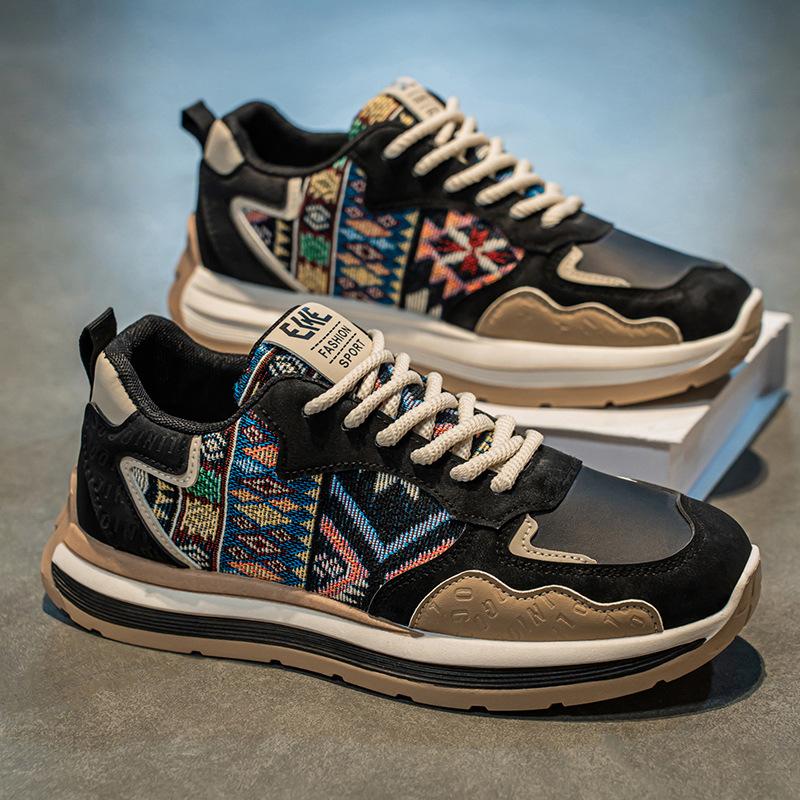 

Летняя мужская обувь, новые дышащие подростковые туфли, мужская трендовая универсальная спортивная обувь на платформе, повседневная обувь для бега для папы 39