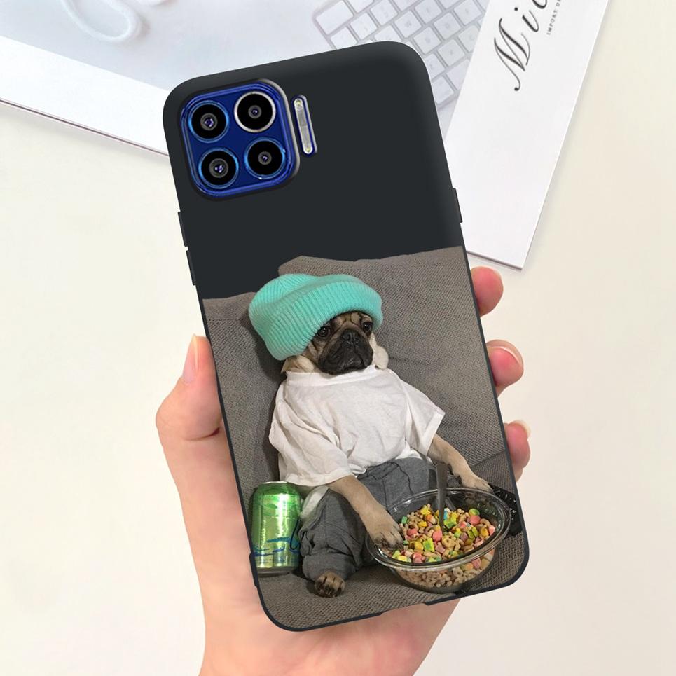 For Motorola One Vision One Macro Case Cute Fashion Girly Cartoon Painting Funda Etui For Motorola One 5G Soft TPU Silicone Case