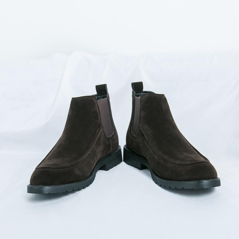 British Style Black Men Chelsea Boots Large Size 38-46 Comfortable Slip-On Suede Men's Boots Anti-Slip Flat Ankle Boots For Man