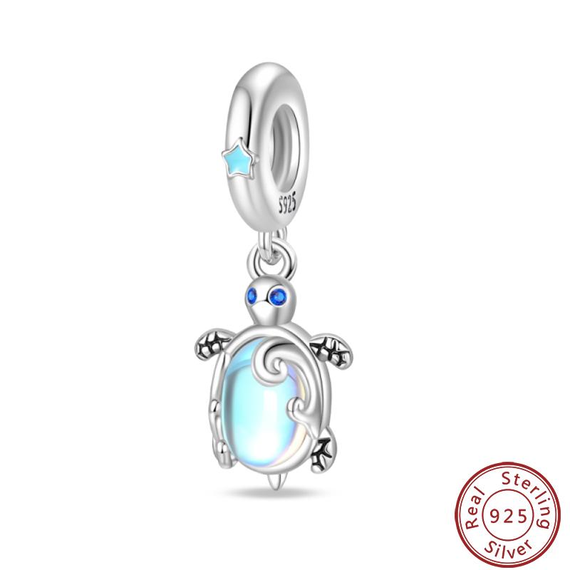 Luminous Ocean Series Copper Dolphin Turtle Octopus Charms Beads 3Mm Diy Fine Jewelry Gifts Making